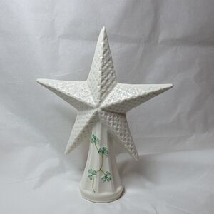 Belleek Fine Parian China Shamrock Star Christmas Tree Topper